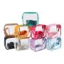 Custom Fashion PU & PVC Girls Game Sports Events Stadium Approved Transparent Purse Small Messenger Bag Clear Crossbody Handbag