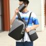KBW556 Hot Wholesale Usb Charging Backpack Oxford Cloth Stitching Business Book Computer Bag Three Sets of Shoulder Bag