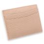 Nice full grain pebble leather branded rectangle credit card holder with premium oil painting