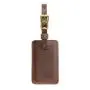 Wholesale custom handcrafted full grain leather luggage tag with adjustable strap