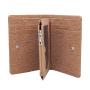 Real Cork Leather Wallet Zipper Around Mini Women Purse With Coin Pouch