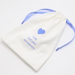 Screen Printing Cotton Twill Skincare Makeup Drawstring Bag White Cotton Gift Dust Makeup Pouch