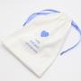 Screen Printing Cotton Twill Skincare Makeup Drawstring Bag White Cotton Gift Dust Makeup Pouch