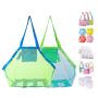 GELORY Customized Wholesale Large Capacity Colorful Beach Toy Seashell Bags Custom Zip Up Mesh Beach Bag