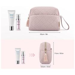 Customized Elegant Roomy Cosmetic Pouch for Purse Travel Makeup Bag Zipper Pouch Toiletry Cosmetic Bags