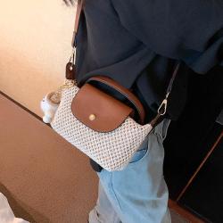 Summer mini woven shoulder crossbody bag