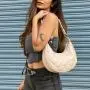 Custom Logo Fashion Woven Leather Shoulder Bag New Trendy Hobo Bags Ladies Handbags