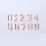 Keymay Custom Fashion Designer Self Adhesive Felt Glitter Arabic Number Sticker Chenille Embroidery Patches