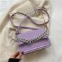 Pure Color Designer Shoulder Bags Fashion Chain Women Fashion Handbags Fold Pu Wholesale Women Handbags