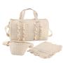 Hot Products Custom Personalized Outdoor Sports Gingham Foldable Travel Bag Pink Duffle Bag Gym Bag