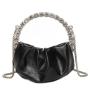 HR614 Women's Dinner Bag Pleated Cloud Diamond Handbag Fashion Wedding Chain Shoulder Party Rhinestone Shiny Evening Clutch Bag