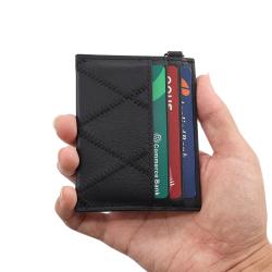 Wholesale leather cardholder wallet pu leather minimalist wallet rfid slim card holder