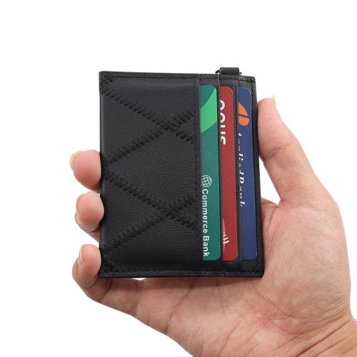 Wholesale leather cardholder wallet pu leather minimalist wallet rfid slim card holder