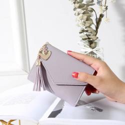 Factory wholesale Luxury Girl Female Fancy Wallet Brand Women RFID Rabbit Pendant Tassel Billetera Purse Carteras Women Wallet