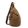 factory direct sale oil wax canvas chest bag new arrival men's chest sling bag travel crossbody top layer cowhide chest bag