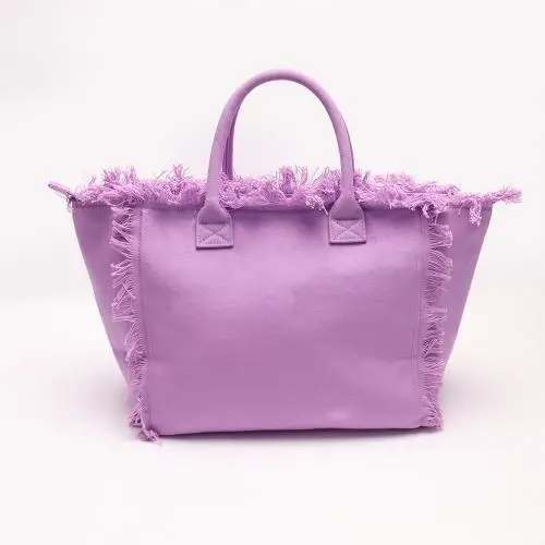 New Arrivals Ladies Girls 6 Colors Reusable Eco-friendly Tassels Shopping Tote Bag Letter Patched Cotton Tote Bag