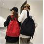 ZX039 Unisex School Bags Casual Travel Canvas Drawstring Backpack Outdoor Shoulder Teenager Campus Schoolbag For Student