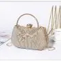 New arrival diamond inlaid banquet evening dress bag champagne hand bags chain crossbody bowknot evening bag 2024 handbags