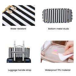 360 Dergree Rotating Organizer Makeup Storage Box With Mirror Portable Travel Makeup Beauty Bag Custom Leather Cosmetic Case