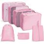 Travel  Bag Set Seven Piece Folding Wash Bag Clothes Storage Bag