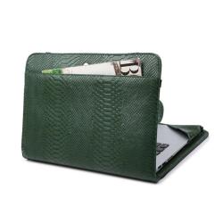 OEM ODM Custom Logo New Arrival Ostrich Snake Crocodile Print Pattern Leather Protective Simple Laptop Sleeve Bag Case Factory