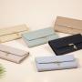 KBW332 2023 Wholesale New Purse Women Long PU Soft Surface Rhombus Leaf Pendant Clutch Ladies Leather Wallet
