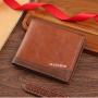 Men's Short Multi-Card Business Wallet Bag Waterproof Horizontal Design with Open Closure Cross-Border Fashionable Accessory