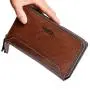 Pu Cartera De Hombre Vintage Zipper Carteras Mujer 2023 New Fashion Men Card Holder Wallet CY109