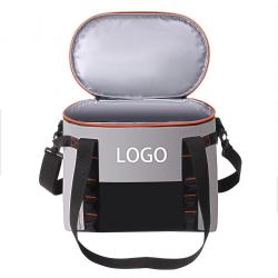 Customized Logo Insulated Wine Tote Lunch Bag Soft Tarpaulin Reusable Portable Picnic Travel Beach Shoulder Cooler Bag