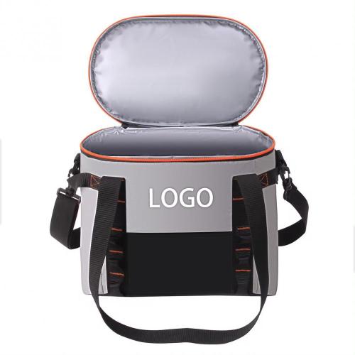 Customized Logo Insulated Wine Tote Lunch Bag Soft Tarpaulin Reusable Portable Picnic Travel Beach Shoulder Cooler Bag