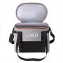 Customized Logo Insulated Wine Tote Lunch Bag Soft Tarpaulin Reusable Portable Picnic Travel Beach Shoulder Cooler Bag