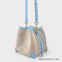 2024 New bucket Colorful PU Leather Shoulder Bucket Canvas Bag Tote Drawstring Ladies Purses Bucket Bag For Women