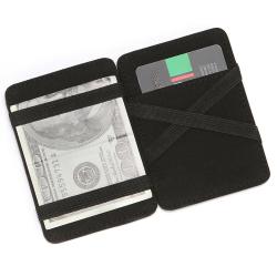 CUIKCA HF005 Magic Wallet Thread Unisex Wallet Magic Money Clip Zipper Purse Slim Leather Wallet Business ID Credit Card Case