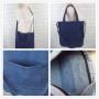 New Women's Denim Diagonal Canvas Bag Multi-Use College Student Make-Up Bag with Waterproof Feature Fashion Style