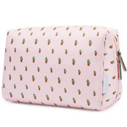 Gelory Custom Polka Dot Print Polyester Cosmetic Organizer Pouch Waterproof Travel Toiletry Make Up Bag