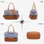 Sucipi wholesale 2pc/set Waterproof Overnight Travel Duffle Bags with Shoes Compartment Large Canvas PU Duffel Bag for Men Women