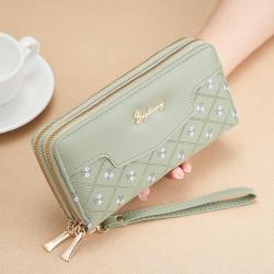 KBW700 Women Girls Long Wallet Fashion Girl Buckle Cross Wallet Horizontal Square Card Holder Handbag Coin Purse Zero Wallet