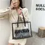 Fashion Large Capacity Transparent Mother Bag Shoulder Tote Bag Female Alphabet PVC Beach Bag