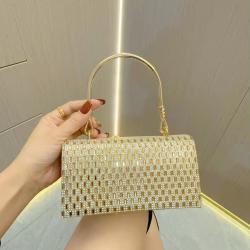 New Fashion Retro Full Diamond Chain Small Square Bag