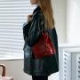 Custom Logo Fashion Designer Bags Ladies PU Leather Bucket Bags Large Capacity Shoulder Bags