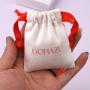 High End Soft Brush Canvas Drawstring Bag For Jewelry Custom Logo Cotton Ring Earring Jewelry Dust Pouch