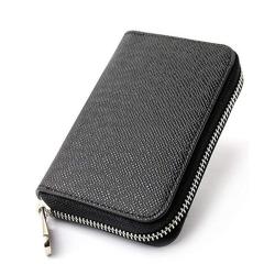 Minimalist Organ Wallet Leather Wallets For Men & Women Credit Card Holder Zipper Around Money Clip Business Travel Wallet