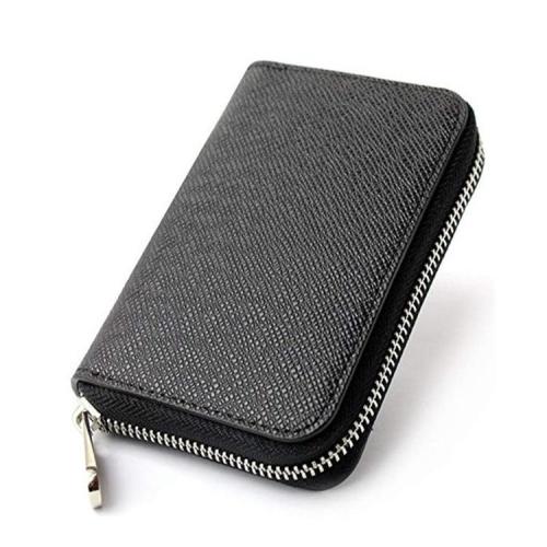 Minimalist Organ Wallet Leather Wallets For Men & Women Credit Card Holder Zipper Around Money Clip Business Travel Wallet