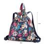 Nylon travel drawstring backpack waterproof folding storage sports fitness bundle pocket bag