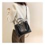 ZR804 Women's Bags PU Fashion Girl Retro Small Color Square Bag Simple Zipper Shoulder Crossbody Tote Bag Female Handbag Work