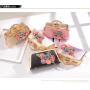 High end small square women's shoulder bags hand bag female chain evening bags with flower