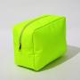 2022 Wholesale Personalised Fabric Letter Patches Nylon Zipper Travel Toiletry Cosmetic Bags Nylon Makeup Pouch