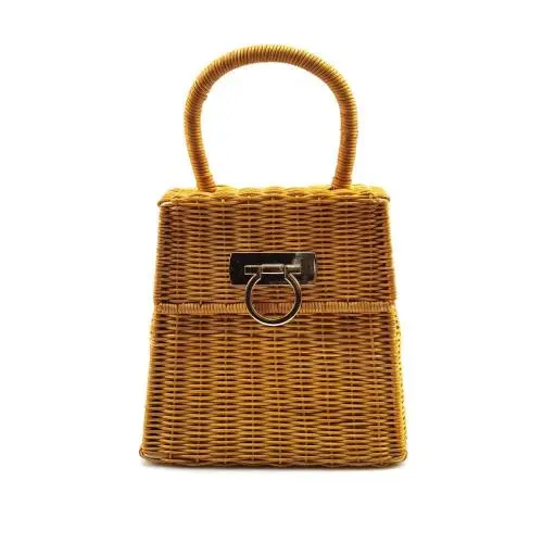OEM ODM Sac A Main En Rotin Femme De Plage Bolsa Feminina Bali Woven Women Ladies Vintage Mini Rattan Beach Tote Bags Handbags