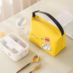 ZWY050 New U-Shape Waterproof Insulated Lunch Bag Lightweight Oxford Lunchbox Handbag Fashion Aluminum Foil Thickened Bag