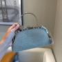Bolsos New Fashion Ladies Bag Pure Color Diamond Encrusted Handbag Metal Dinner Cross-body Bag for Women